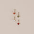 Three Claw Mini Ruby Pendant Charm in Silver
