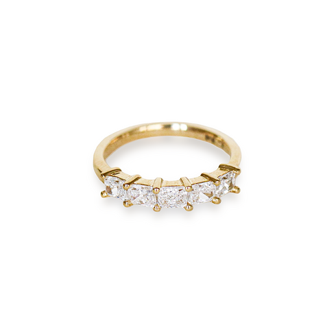 Radiant Cut Diamonds Half Eternity Band