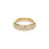 Bezel Set Emerald Cut Diamonds Half Eternity Band