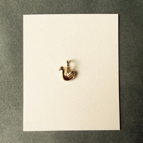 Swan Charm in Yellow Gold