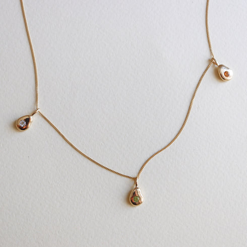 The Egg Charm in Silver ~ with Citrine