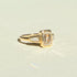 Bezel Set Emerald Lab Grown Diamond Trilogy Ring