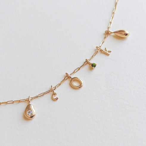 C ~ Alphabet Charm in Yellow Gold