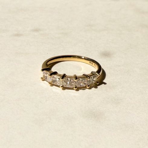 Radiant Cut Diamonds Half Eternity Band