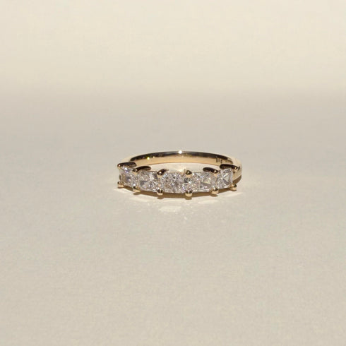 Radiant Cut Diamonds Half Eternity Band
