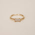 The Hera Ring - Moissanite Baguette Horizontally Set in Yellow Gold
