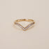 Diamond Wishbone Ring in Yellow Gold