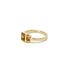 Lime Green Tourmaline and Citrine Trilogy Ring in Yellow Gold