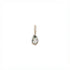 Partial Bezel Teardrop Prasiolite Pendant Charm in White Gold