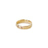 Leo Half Round Band ~ with Amethyst in Yellow Gold