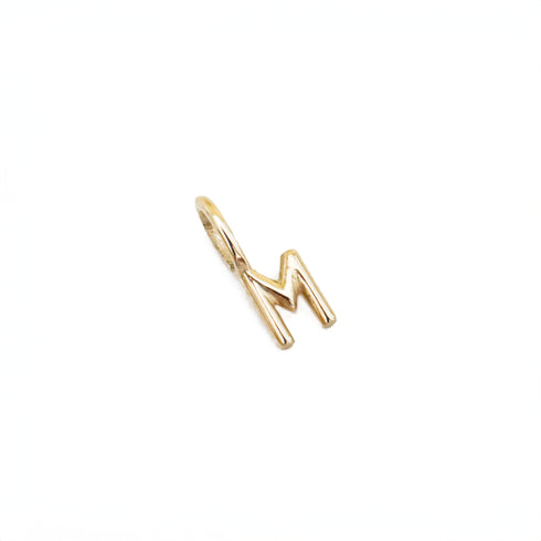M ~ Alphabet Charm in Yellow Gold