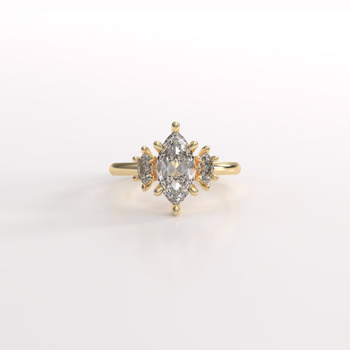 Marquise Trilogy Lab Grown Diamond Ring