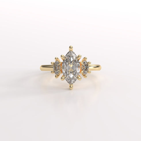 Marquise Lab Grown Diamonds Trilogy Ring