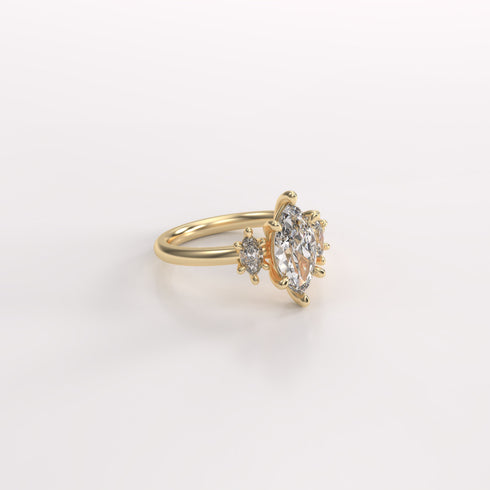 Marquise Trilogy Lab Grown Diamond Ring