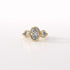 Bezel Set Oval and Rounds Trilogy Lab Grown Diamond Ring