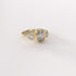 Bezel Set Oval and Rounds Trilogy Lab Grown Diamond Ring