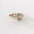 Bezel Set Oval and Round Lab Grown Diamonds Trilogy Ring