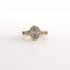 Bezel Set Oval and Tapered Baguettes Trilogy Lab Grown Diamond Ring
