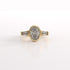 Bezel Set Oval and Tapered Baguette Lab Grown Diamonds Trilogy Ring