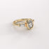 Bezel Set Oval and Tapered Baguette Lab Grown Diamonds Trilogy Ring