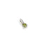 Three Claw Mini Peridot Pendant Charm in Silver