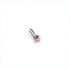 Three Claw Mini Amethyst Pendant Charm in Silver