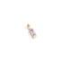 Mini Baguette Amethyst Pendant Charm in Yellow Gold