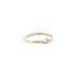 Three Claw Mini Amethyst Ring in Yellow Gold