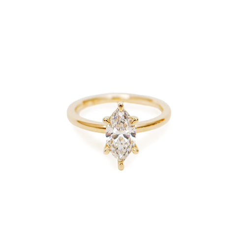 Six Claw Marquise Lab Grown Diamond Ring