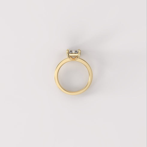 Four Claw Radiant Lab Grown Diamond Ring