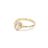 Bezel Set Oval Lab Grown Diamond Trilogy Ring