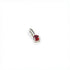 Three Claw Mini Ruby Pendant Charm in Silver