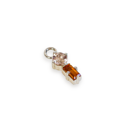 Suncatcher Sleeper Charm One: with Morganite & Citrine in Silver