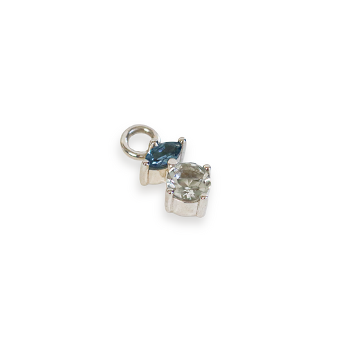 Suncatcher Sleeper Charm Two: with Prasiolite & Topaz in Silver