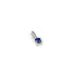 Three Claw Mini Sapphire Pendant Charm in Silver