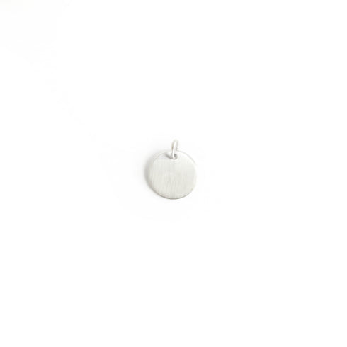Disc Pendant Charm in Silver