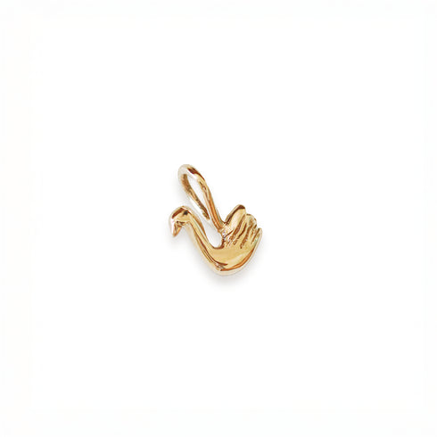 Swan Charm in Yellow Gold