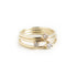 Three Claw Mini Black Diamond Ring in Yellow Gold