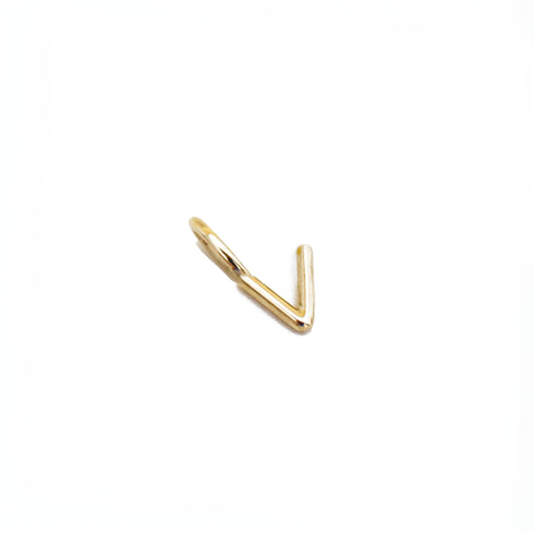 V ~ Alphabet Charm in Yellow Gold