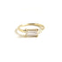 The Hera Ring - Moissanite Baguette Horizontally Set in Yellow Gold