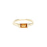 Channel Set Citrine Baguette Ring in Yellow Gold