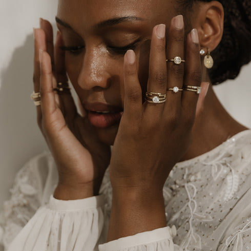 Leda ~ Four Claw Round Diamond Ring