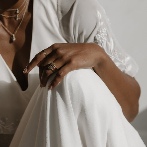 Maia ~ Vertically Bezel Set Oval Diamond Ring