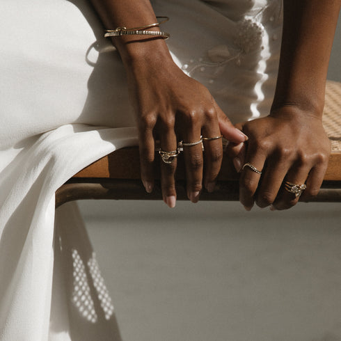 Leda ~ Six Claw Pear Diamond Ring