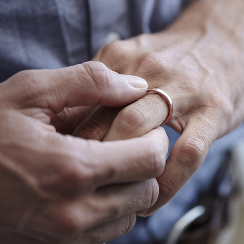Men's Band in Rose Gold