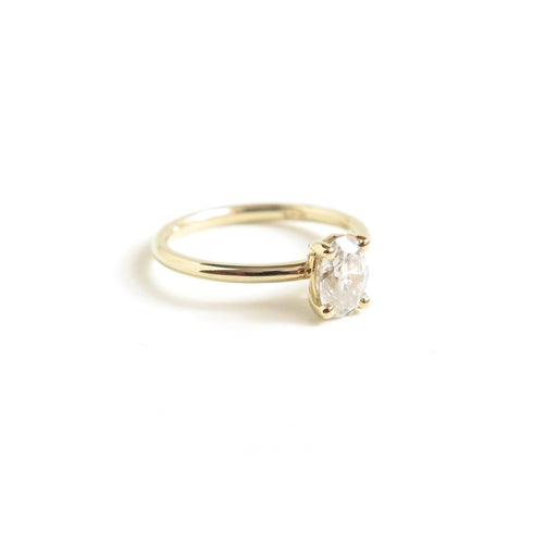 Nova ~ Four Claw Oval Diamond Ring