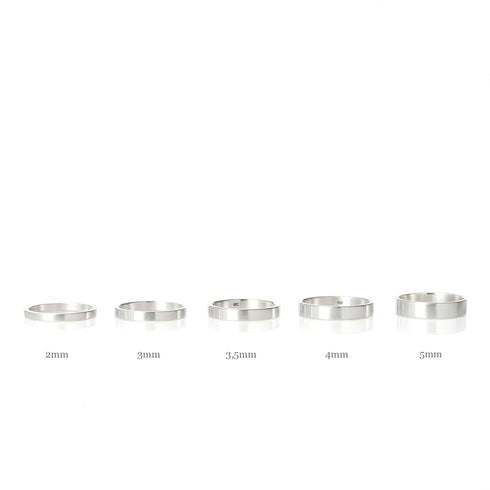 Men's Band in White Gold