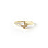 Orangey Yellow Emerald Cut Diamond Ring
