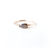 Orangey Brown Pear Shaped Diamond Ring