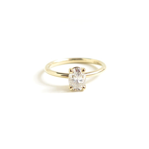 Nova ~ Four Claw Oval Diamond Ring